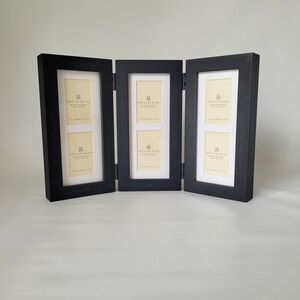 Pottery Barn Black Tri-Folding Picture Frame
